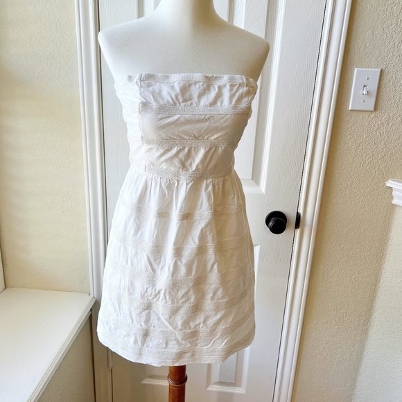J. Crew Ivory Strapless Ginny Mini Dress - Picture 3 of 14